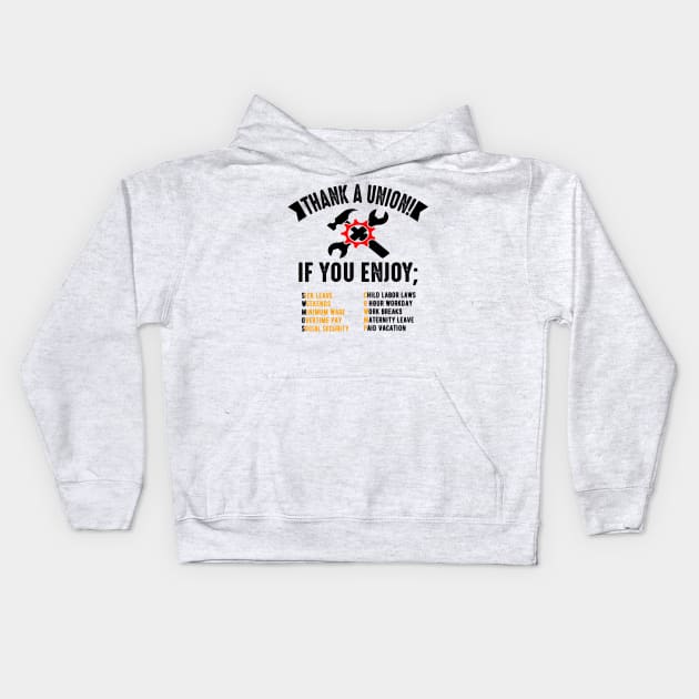 Thank a Union Kids Hoodie by Voices of Labor